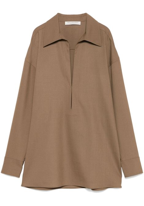 Blusa con scollo a V in beige Philosophy Di Lorenzo Serafini - donna